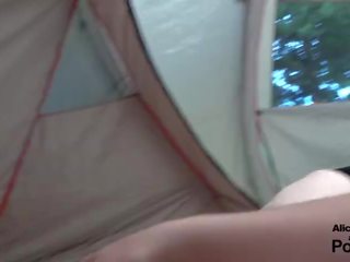 Public Camping : Teen Fuck in a Tent