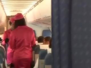 First-rate aire hostess chupando pilots grande peter