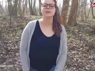 Big ass curvy teen gets an outdoor creampie in the woods xxx movie shows