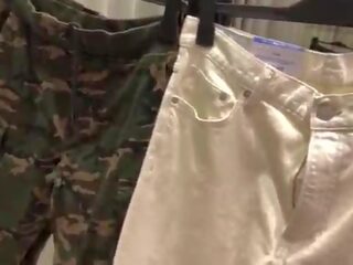 Public blowjob&period; I sucked a stranger penis into the changing room of a mall clothes shop