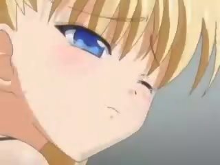 Násťročné anime blondýna získavanie a bodnutie v ju zadok