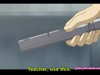 Cartoon bitch enjoying a vibrator and gets penetrated