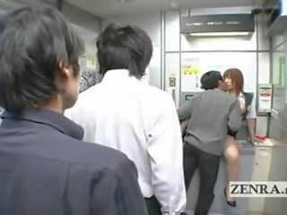 Bizarro japonesa postar escritório ofertas mamalhuda oral adulto filme caixa eletrônico