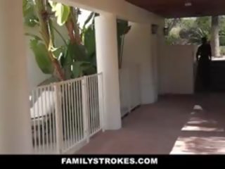 Family Strokes- Step girl Fucked By Pervert Dad